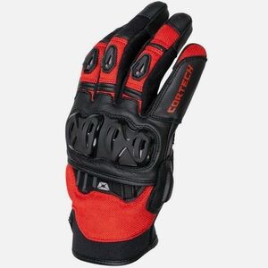 NWOT Cortech Hyper-Flo Air Red/Black Motorcycle Gloves, Sz Men’s Large